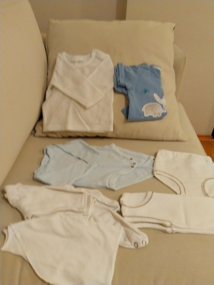 Bebek Erkek Hastane Kıyafeti Pamuklu Kısa Kollu - Görsel 3