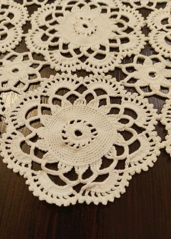 El Yapımı Beyaz Dantel oda takımı - Görsel 2