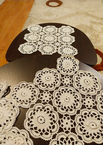 El Yapımı Beyaz Dantel oda takımı - Görsel 6