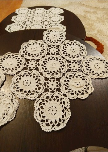 El Yapımı Beyaz Dantel oda takımı - Görsel 7