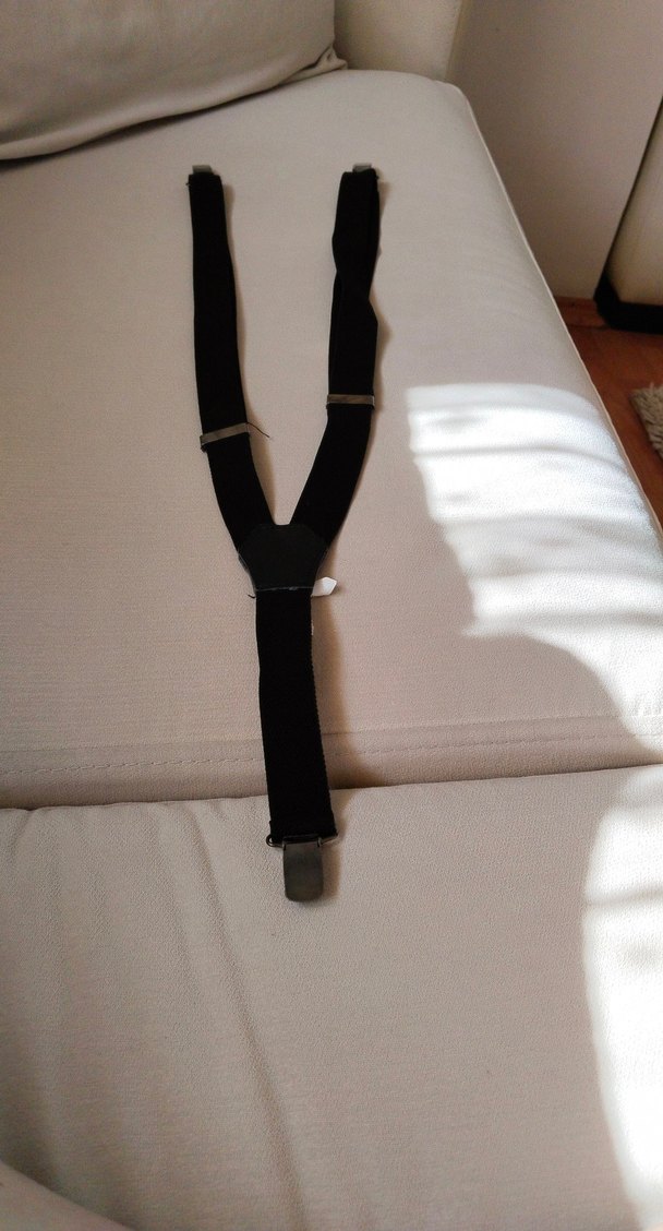 Siyah Süet Çocuk Pantolon Askısı - Görsel 2