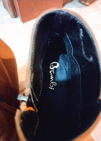 Kadın Kahverengi Süet Dolgu Topuklu Bot - Görsel 4