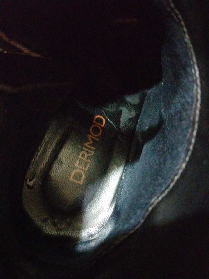 Siyah Deri Kadın Topuklu Bot - Görsel 4