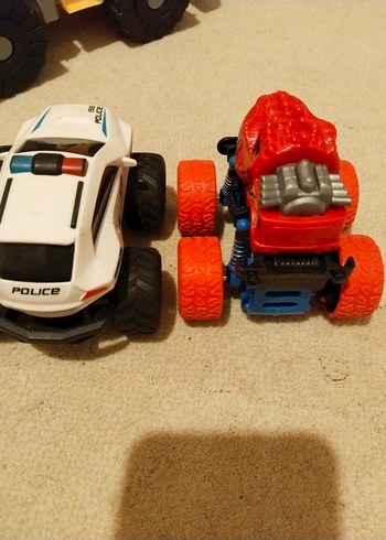 Renkli Oyuncak Polis ve Dinozor Arabası - Görsel 5