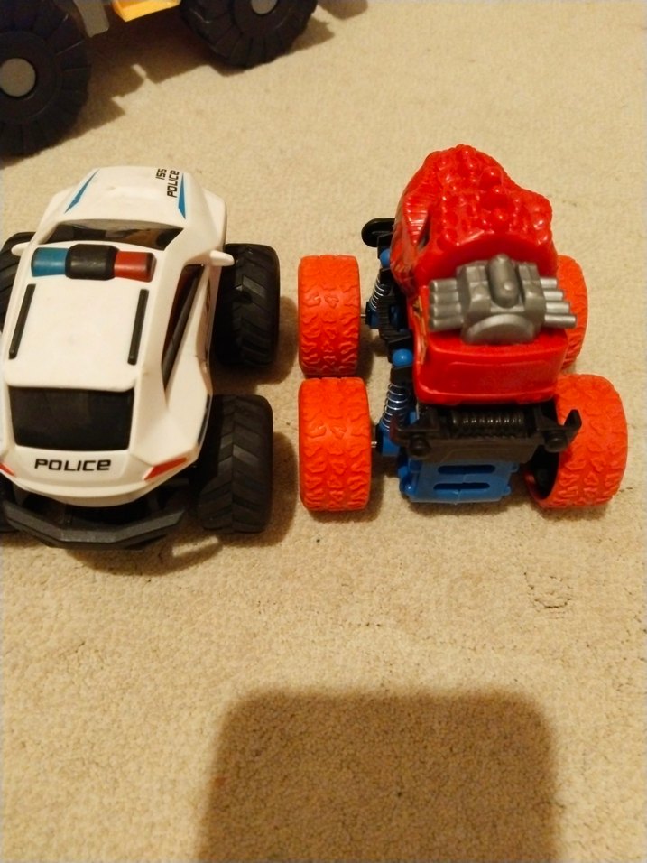 Renkli Oyuncak Polis ve Dinozor Arabası - Görsel 5