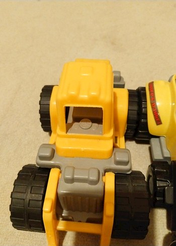 Sarı Renkli İki Oyuncak İş Makinesi - Görsel 8