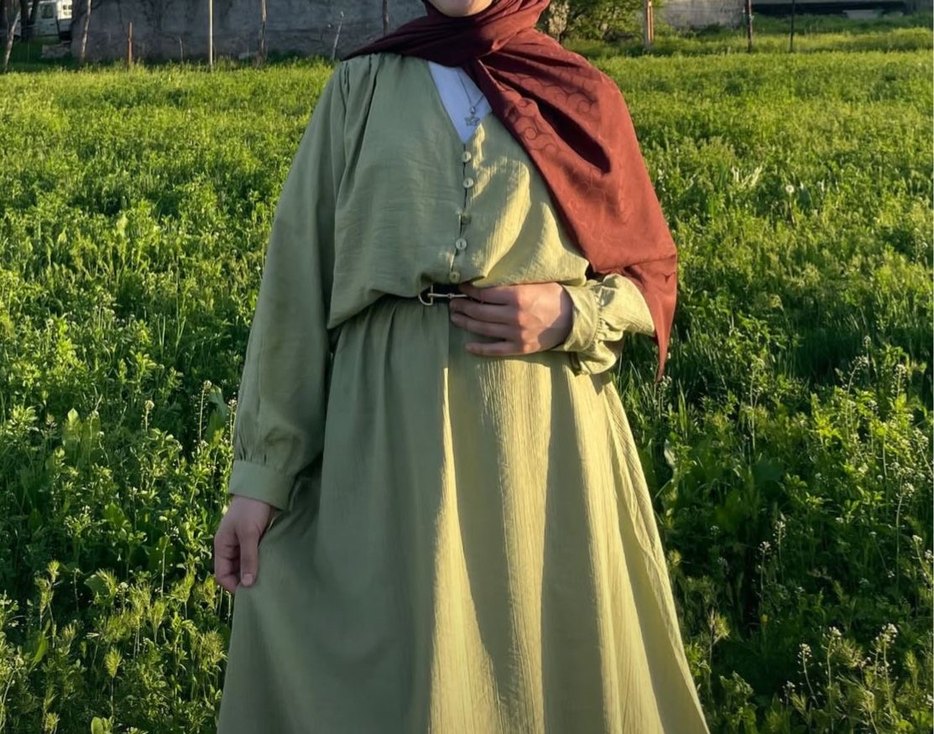 Beyaz Keten Bohem Midi Kimono - Görsel 2