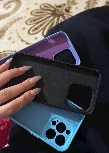 Parlak Mavi Pastel Telefon Kılıfı iphone 13 pro kılıfı 3 lü - Görsel 2