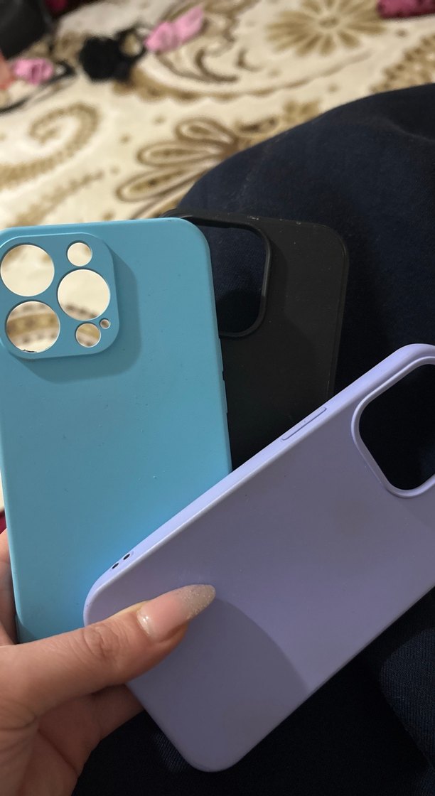 Parlak Mavi Pastel Telefon Kılıfı iphone 13 pro kılıfı 3 lü - Görsel 3