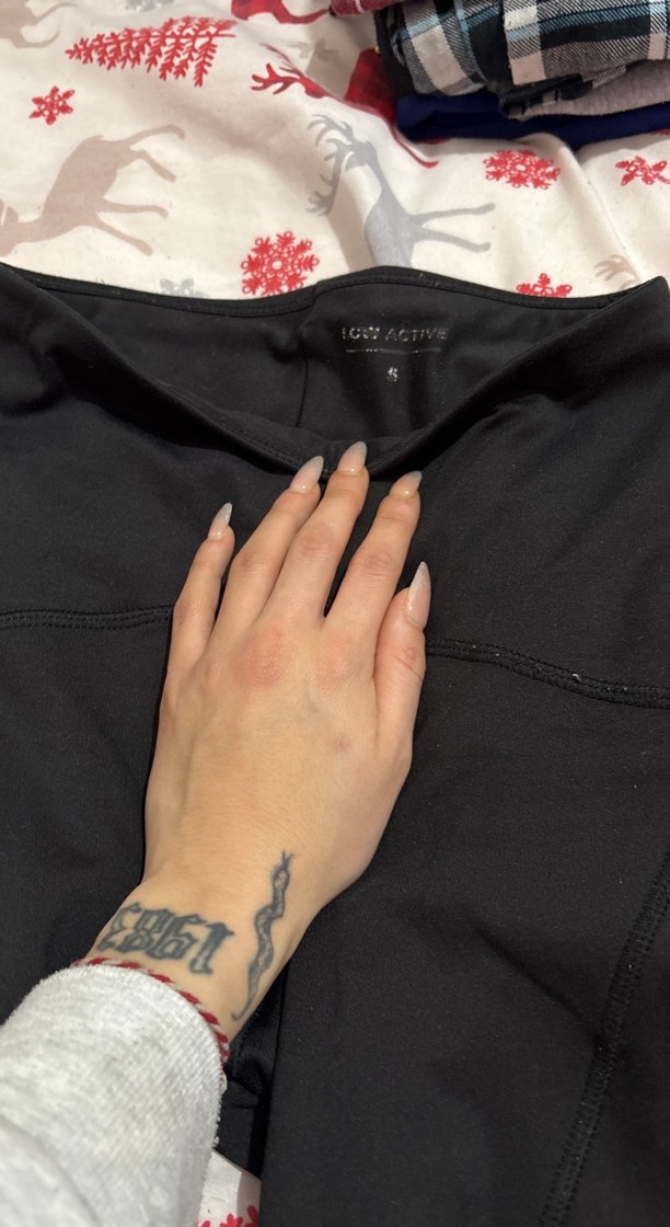 Siyah Yırtmaçlı Midi Tayt - Görsel 3