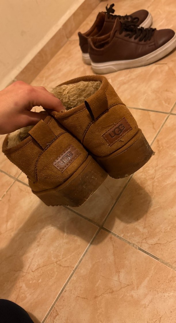 Kürklü Kahverengi Süet Kadın Dolgu Topuk Bot - Görsel 2