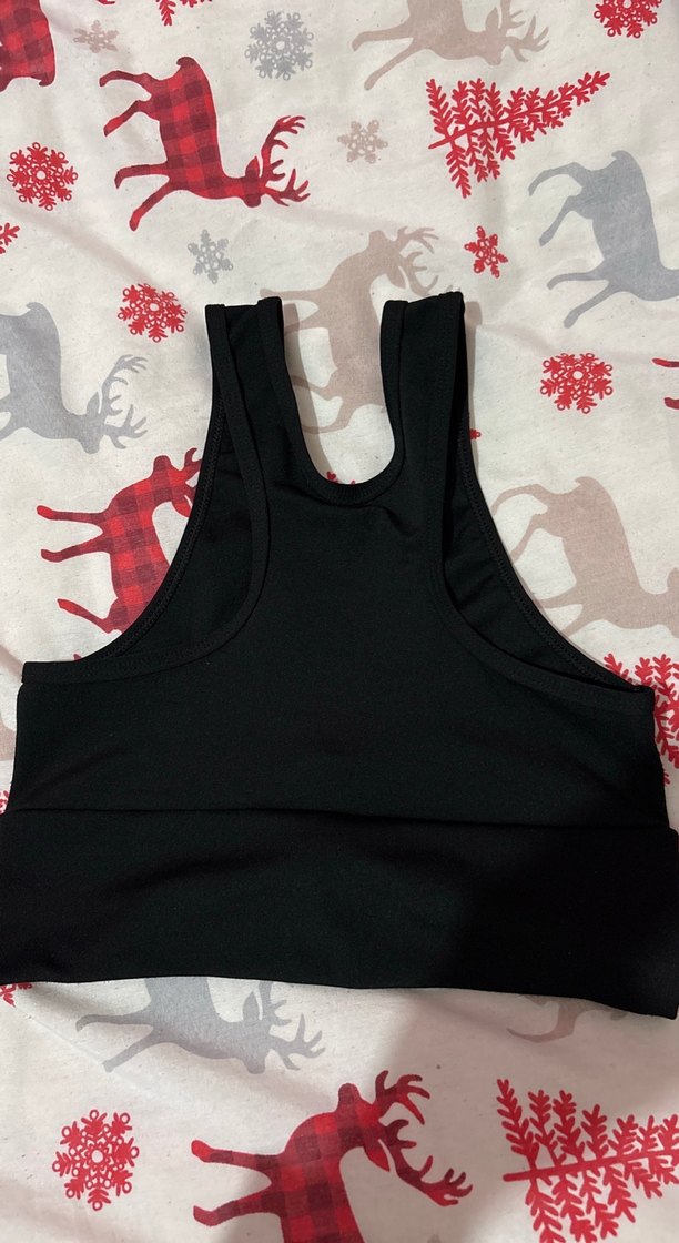 Siyah Mini Goth Spor Sütyeni - Görsel 2