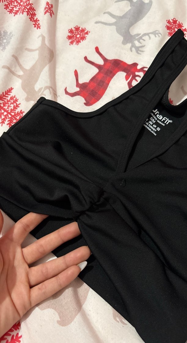 Siyah Mini Goth Spor Sütyeni - Görsel 3