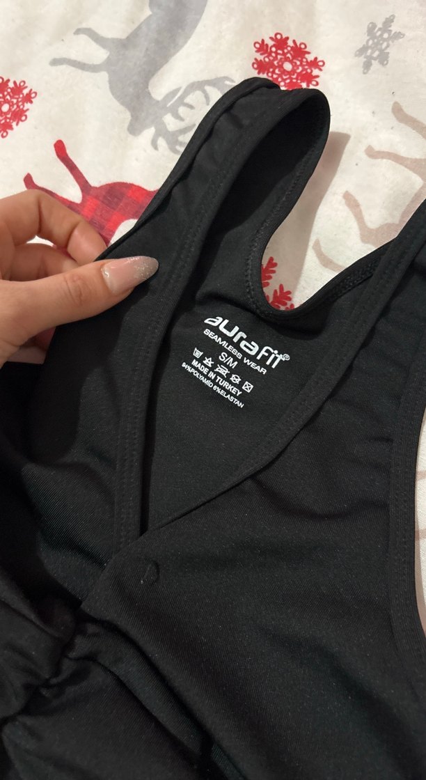 Siyah Mini Goth Spor Sütyeni - Görsel 4