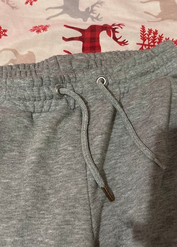 Gri Kadın Salaş Kesim Pamuklu Eşofman - Görsel 3