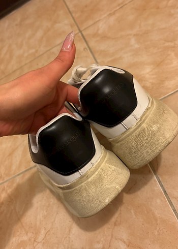 Beyaz Platform Topuklu Kadın Spor Ayakkabı - Görsel 2