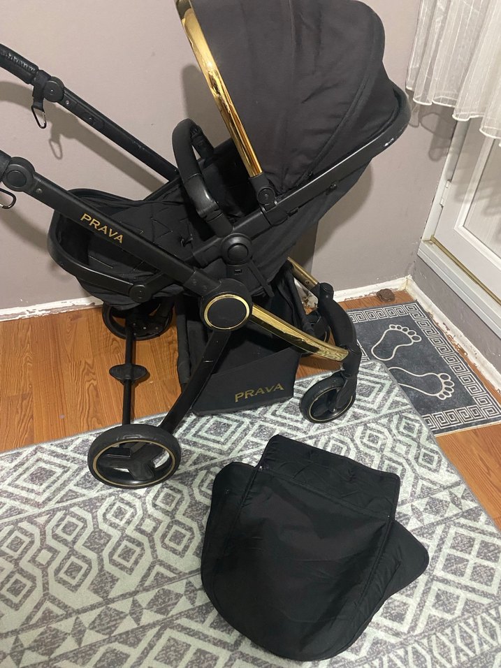 Prava P14 Crom 2023 Siyah Bebek Arabası - Görsel 4