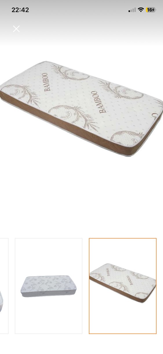 Beyaz Bambu Desenli Bebek Beşiği - Görsel 2