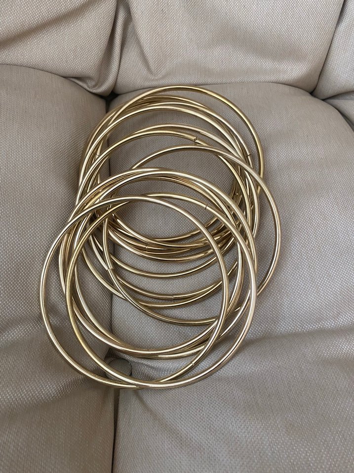 Demir Halka Çanta Sapı Altın Renkli 13 cm - Görsel 4