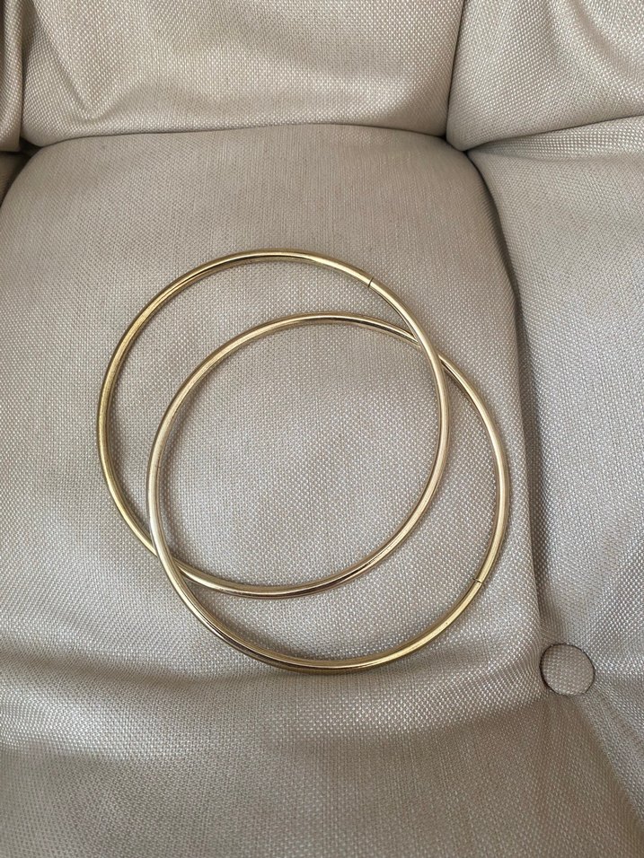 Demir Halka Çanta Sapı Altın Renkli 13 cm - Görsel 2