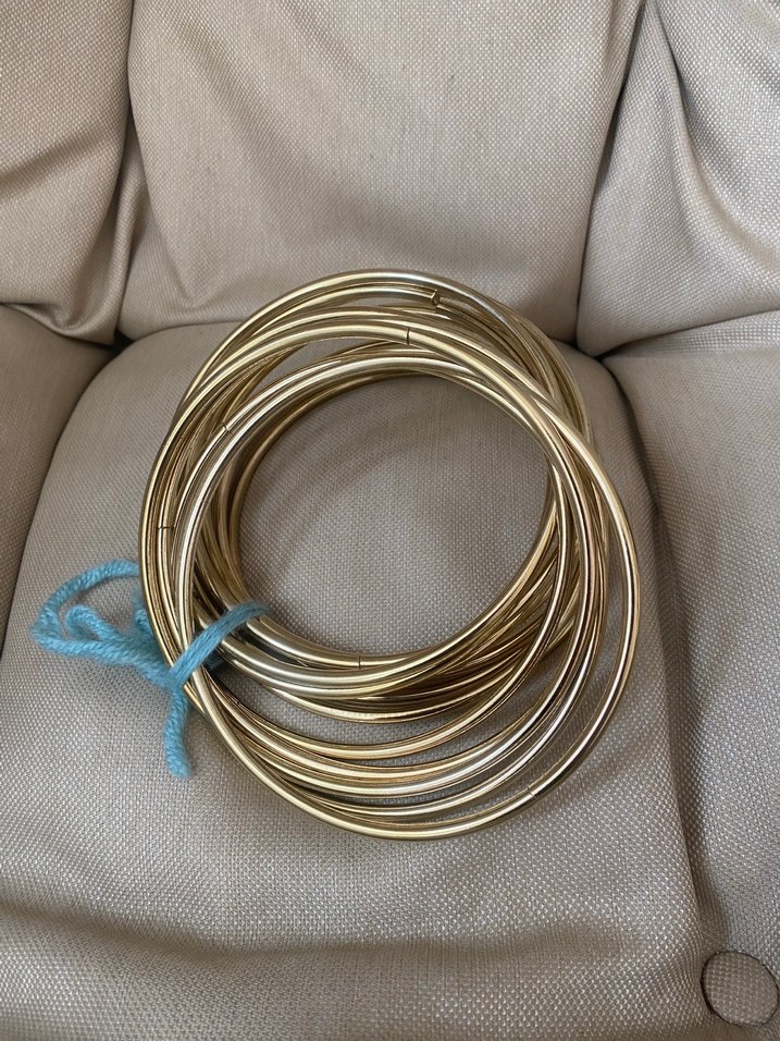 Demir Halka Çanta Sapı Altın Renkli 13 cm - Görsel 5