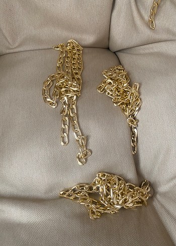 Kadın Altın Zincir Çanta Sapı 120 cm ucunda kancası - Görsel 4