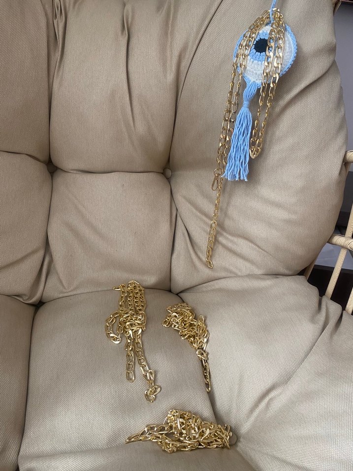 Kadın Altın Zincir Çanta Sapı 120 cm ucunda kancası - Görsel 5