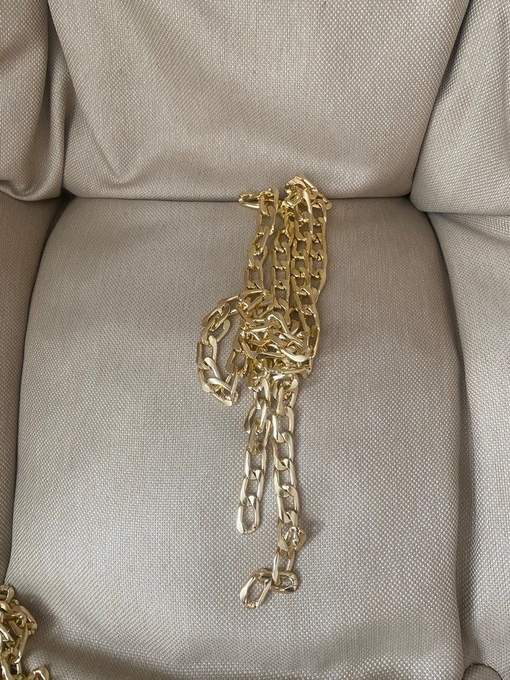 Kadın Altın Zincir Çanta Sapı 120 cm ucunda kancası - Görsel 2