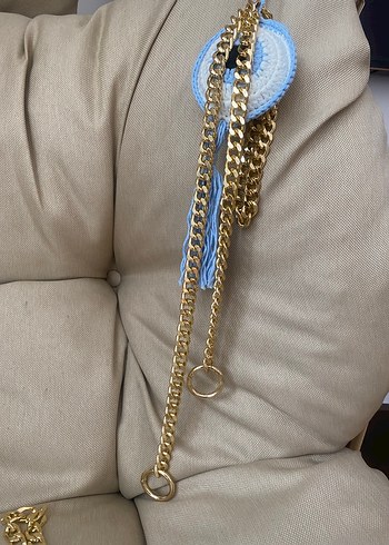 Kadın Altın Zincir Çanta Sapı 120 cm ucunda kancası - Görsel 4