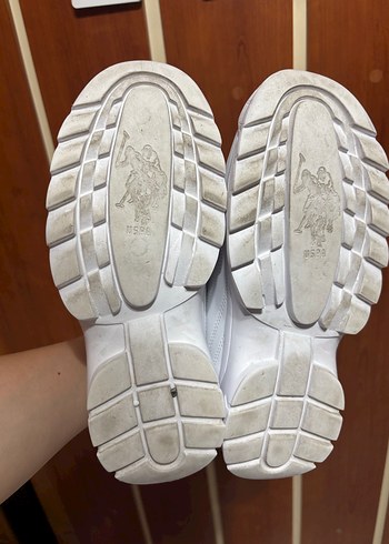 USPA Beyaz Platform Topuklu Kadın Spor Ayakkabı - Görsel 2