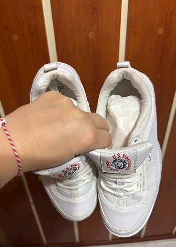 USPA Beyaz Platform Topuklu Kadın Spor Ayakkabı - Görsel 3