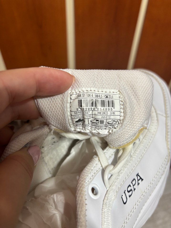 USPA Beyaz Platform Topuklu Kadın Spor Ayakkabı - Görsel 4