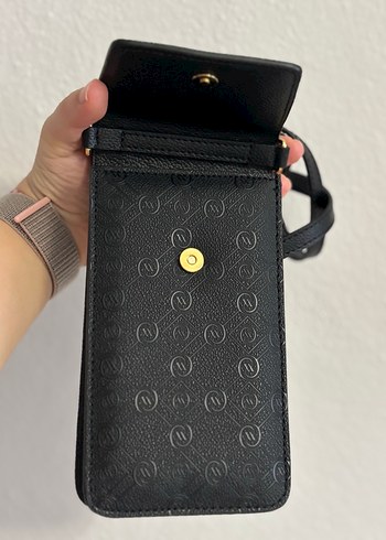 Vakko Siyah Monogram çanta - Görsel 4