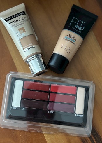Maybelline FIT Me 115 Mat Fondöten ve FFINITONE 17 Kapatıcı