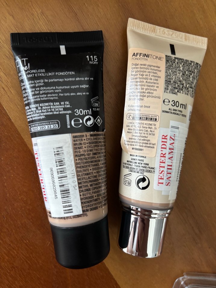 Maybelline FIT Me 115 Mat Fondöten ve FFINITONE 17 Kapatıcı - Görsel 3