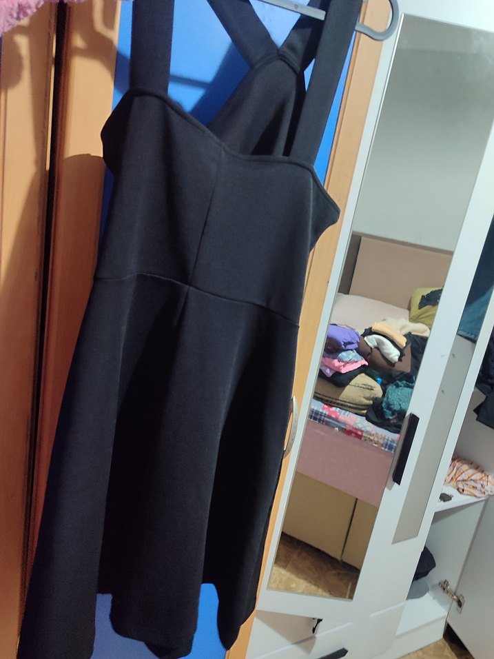 Siyah Günlük Elbise - Görsel 3