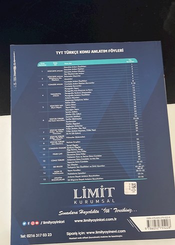 TYT Türkçe Konu Anlatım Föyleri - Limit Kurumsal