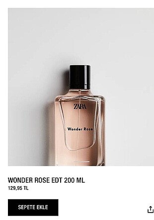 zara wonder rose parfüm