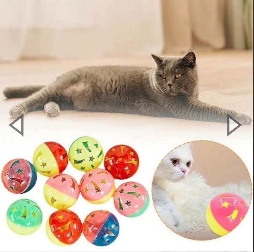 Çıngıraklı Top Kedi Oyuncağı Gri - Görsel 2