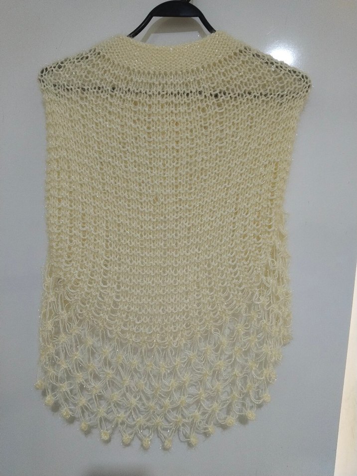 Krem  Bohem Örgü Bolero - Görsel 2