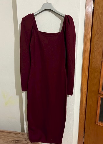 Bordo Örgü Kadın Kazak, Bisiklet Yaka - Görsel 10