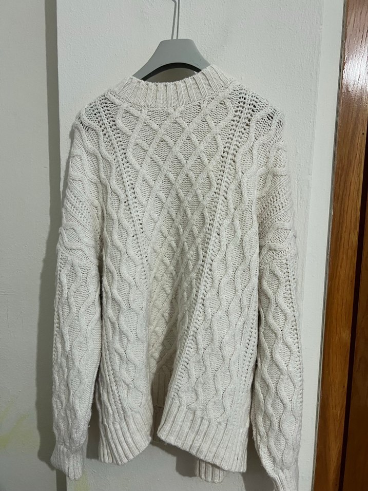 Bordo Örgü Kadın Kazak, Bisiklet Yaka - Görsel 3