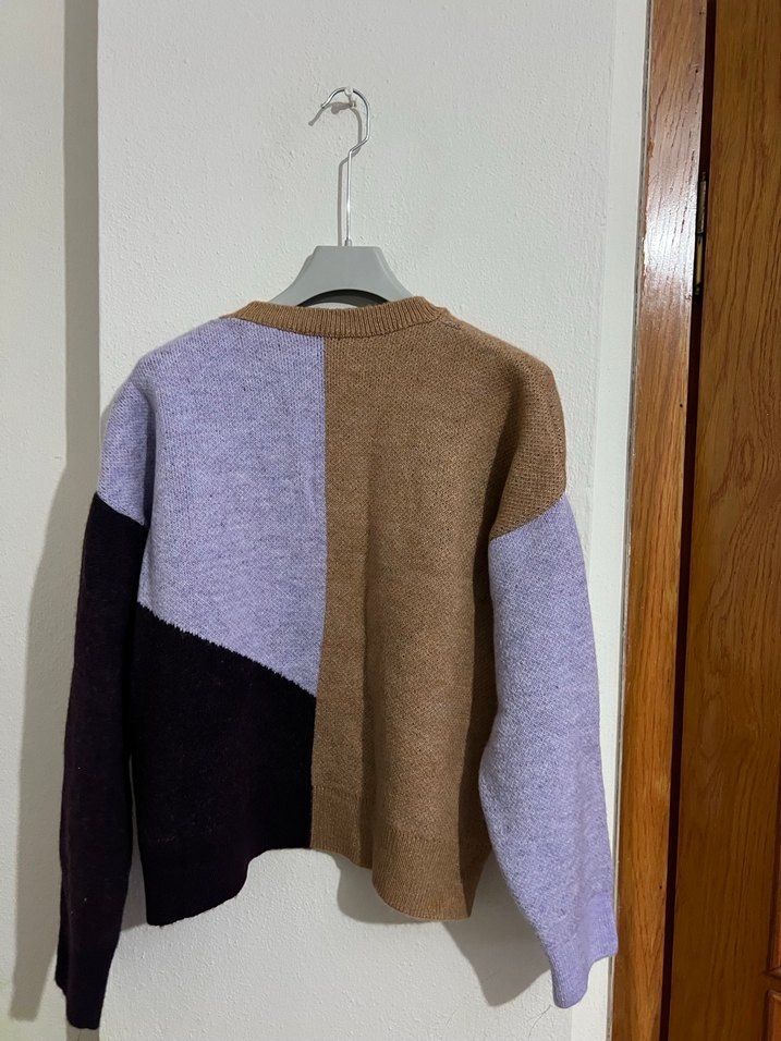 Bordo Örgü Kadın Kazak, Bisiklet Yaka - Görsel 5