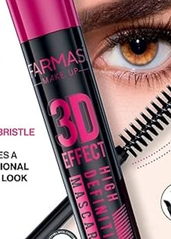 Farmasi 3D Etkili Parlak Pembe Maskara