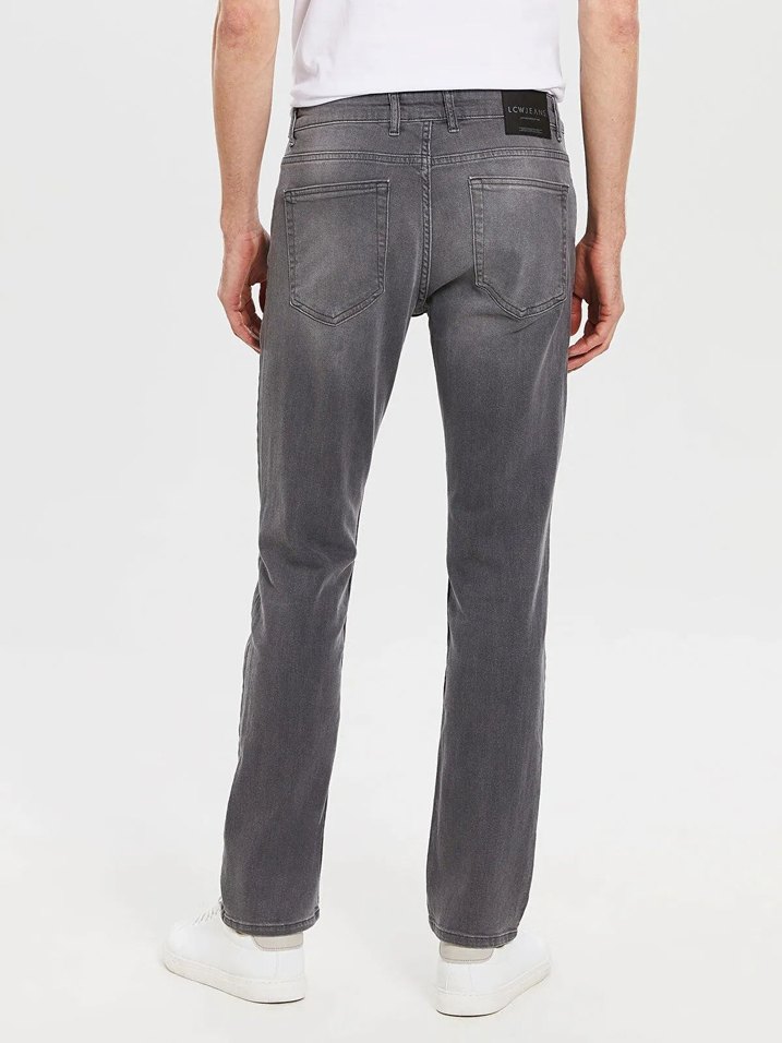 LCW Gri Regular Fit Erkek Jean Pantolon - Görsel 4