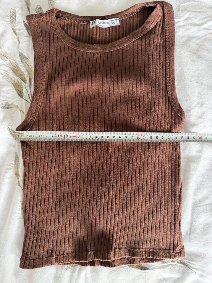 Stradivarius Kahverengi Triko Atlet - Görsel 2