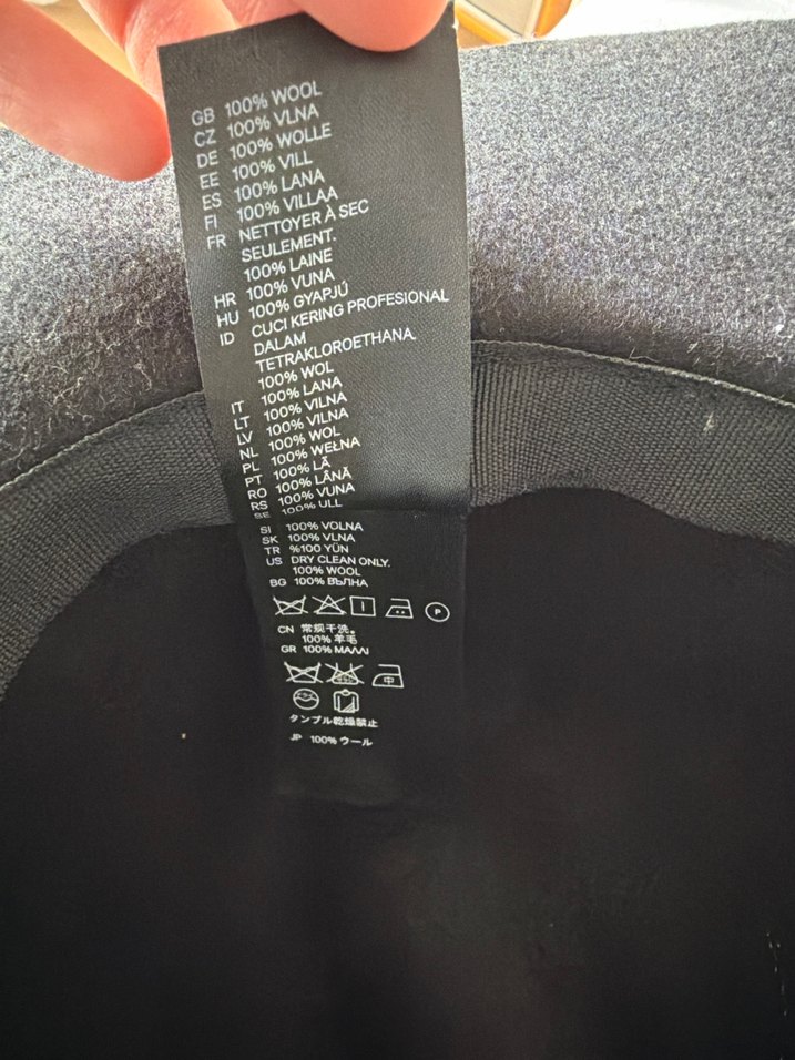 H&M Siyah %100Yün Tokalı Kadın Kovboy Şapka - Görsel 3