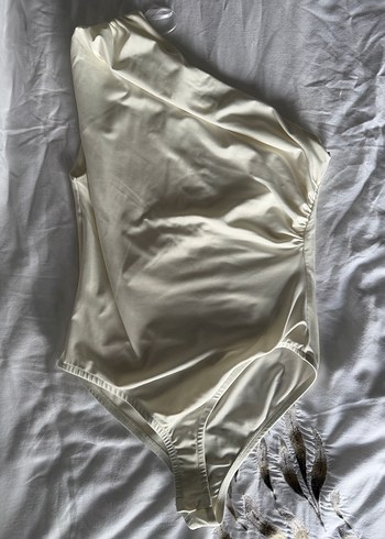 Zara Ekru tek kollu Body - Görsel 4