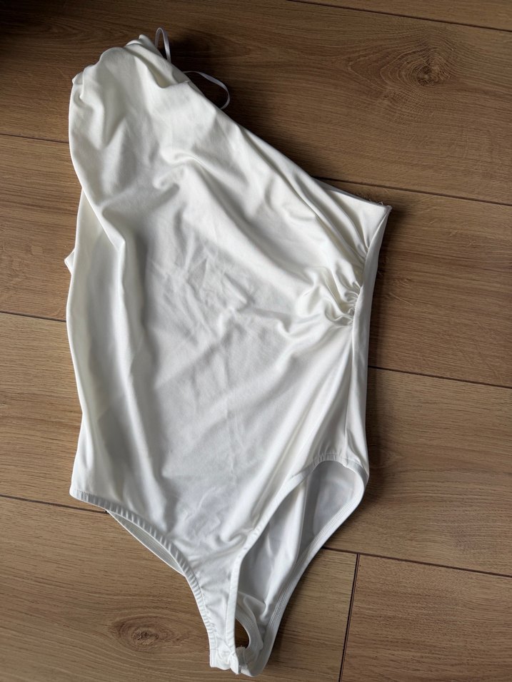 Zara Ekru tek kollu Body - Görsel 2