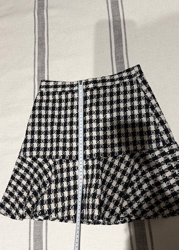 Ekoseli Pilili Kadın Mini Etek - Görsel 2